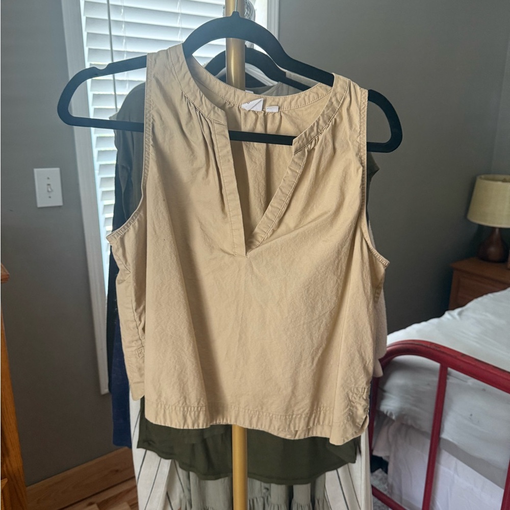 GAP Beige Sleeveless Blouse